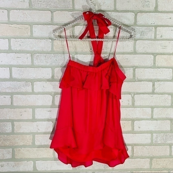 Parker Nashley Silk Blend Ruffle Halter Top Size S - Picture 5 of 9